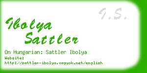 ibolya sattler business card